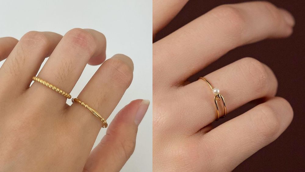 Nhẫn vàng nữ 18K dưới 2 triệu đơn giản đẹp thanh lịch