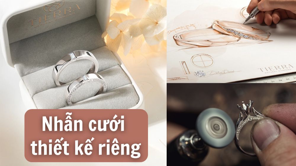 Đặt nhẫn cưới thiết kế riêng đẹp hiện đại tại TPHCM - Hà Nội
