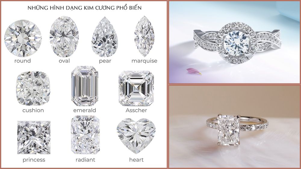Khám phá 10 hình dáng kim cương tự nhiên phổ biến nhất hiện nay