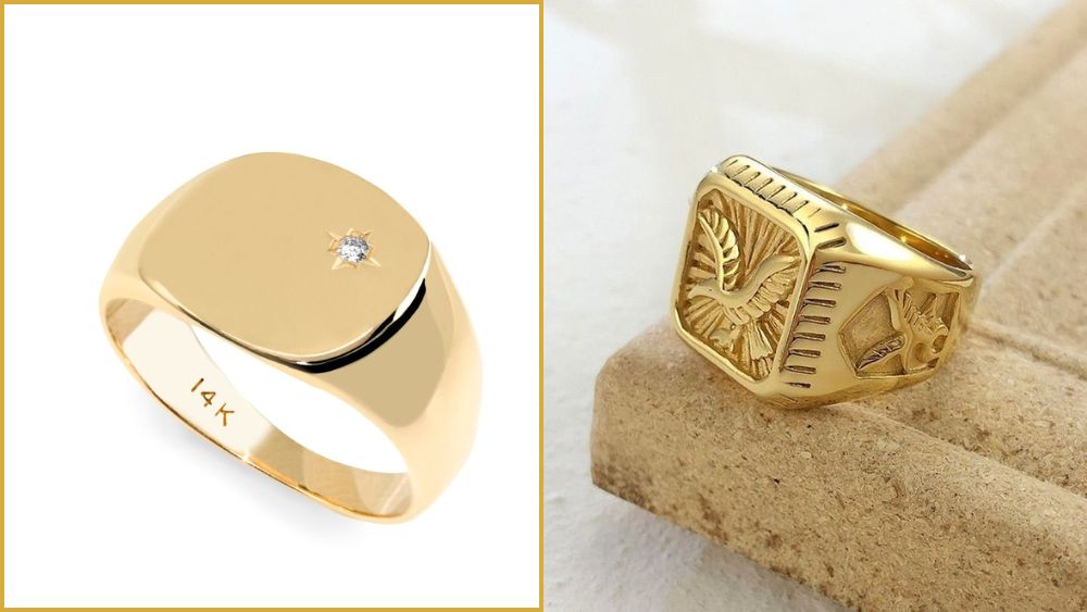 Nhẫn vàng nam tầm giá 5 triệu kiểu Signet