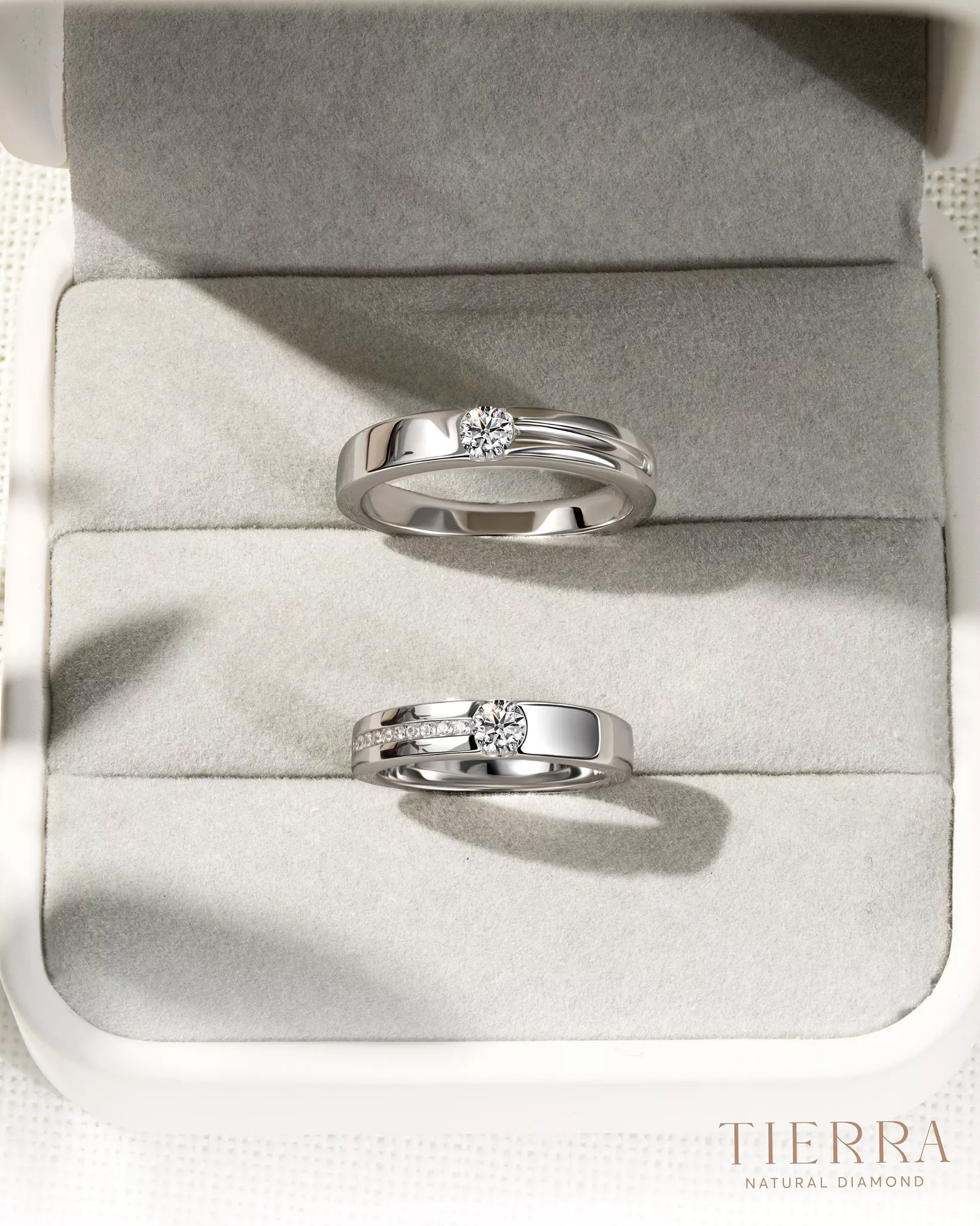 Nhẫn cưới platinum mang sắc trắng hiện đại và vẻ đẹp vượt thời gian