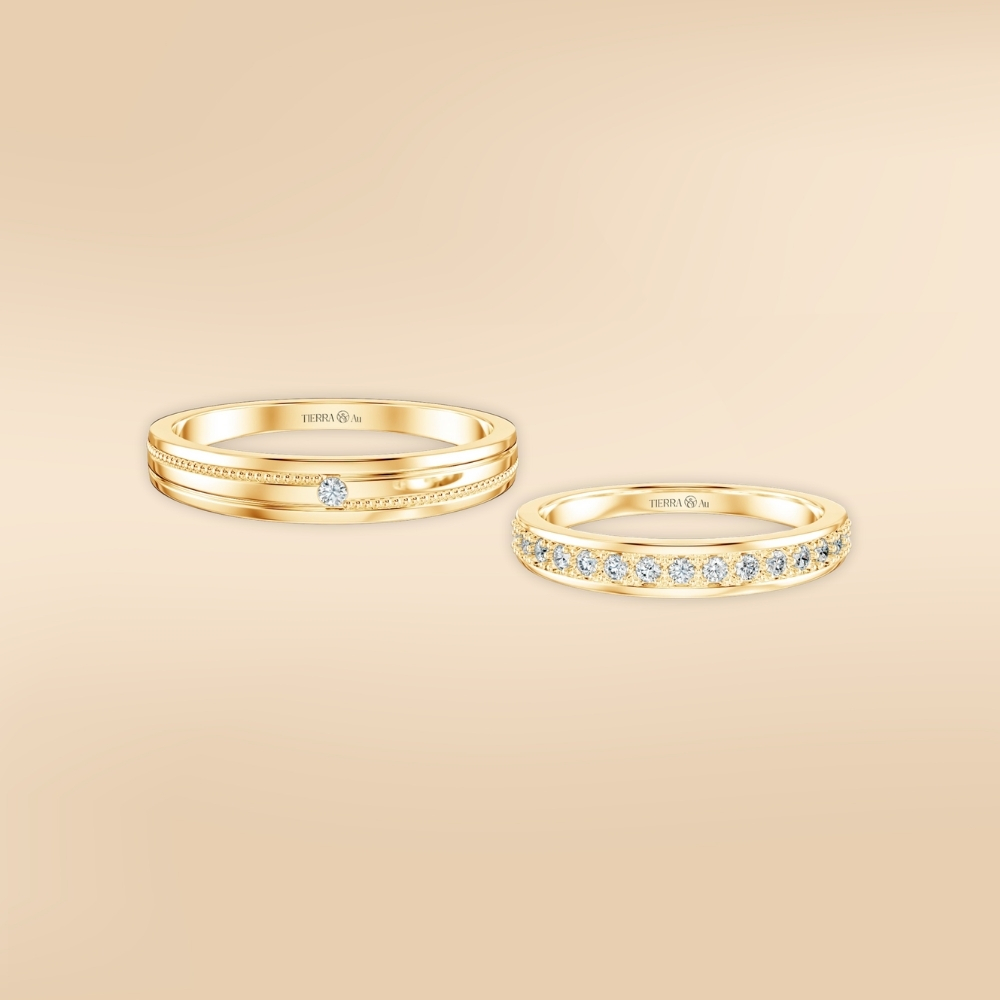 Top 15 mẫu nhẫn kim cương tấm đẹp thanh lịch nhất 2025 17 Nhẫn cưới kim cương tấm BNC1002