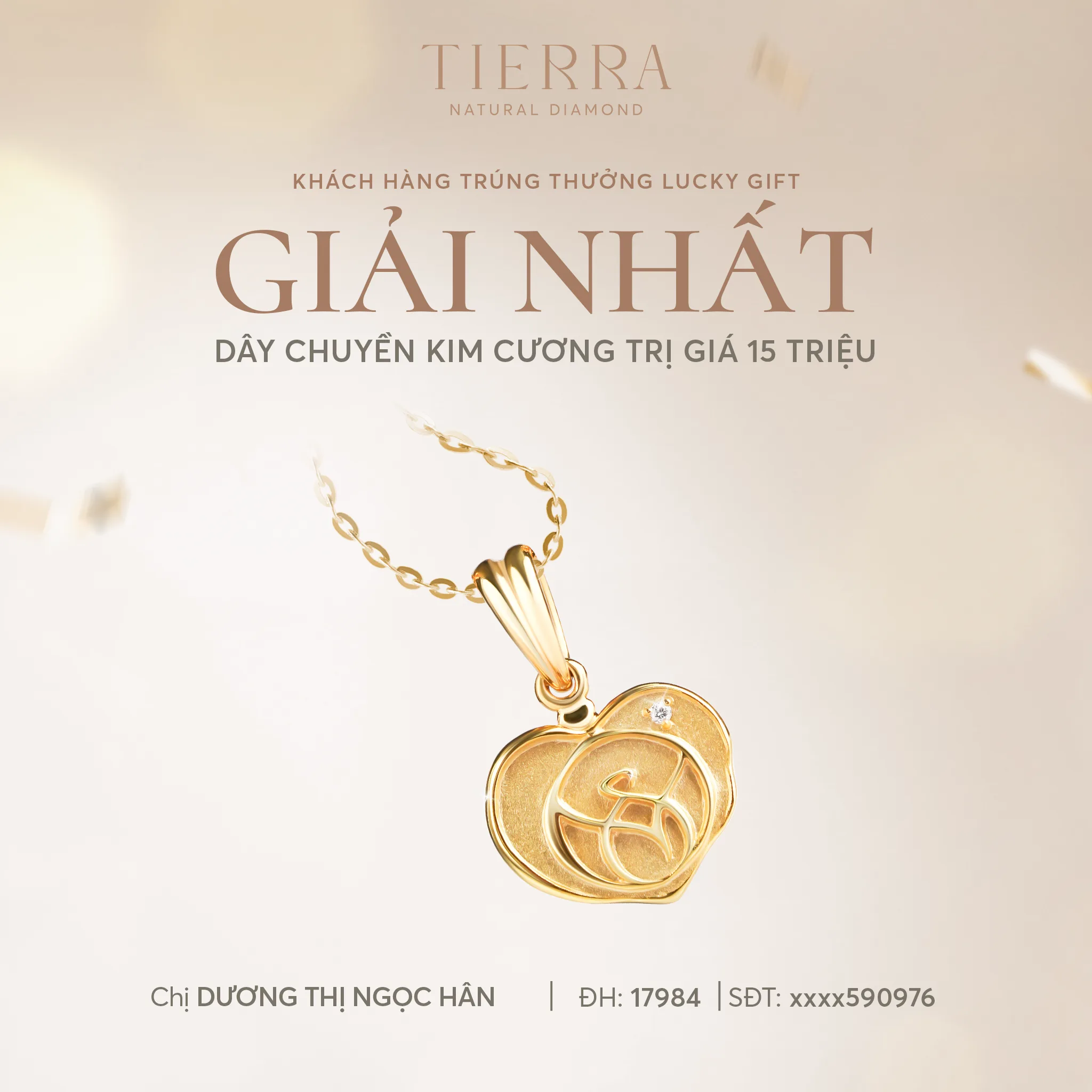 Khách hàng trúng giải nhất chương trình Lucky Gift