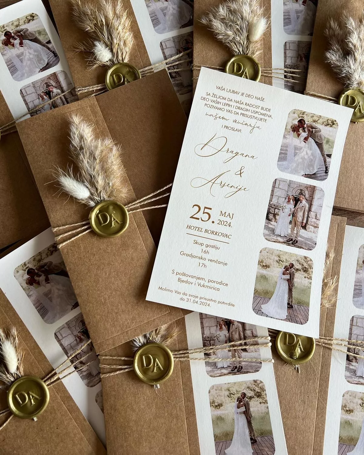 Mẫu thiệp cưới Rustic