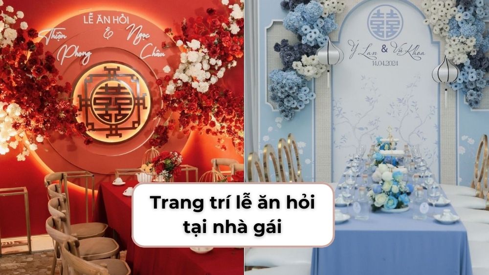 5 bước trang trí lễ ăn hỏi tại nhà gái đầy đủ và đơn giản