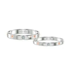 Nhẫn cưới nam Destiny Hallf BCM7008