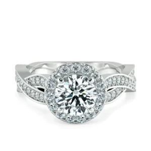 Nhẫn nữ KC Halo Twisted Band UKC2406