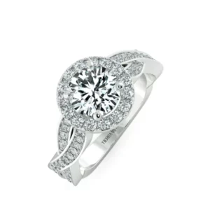 Nhẫn nữ KC Halo Twisted Band UKC2406