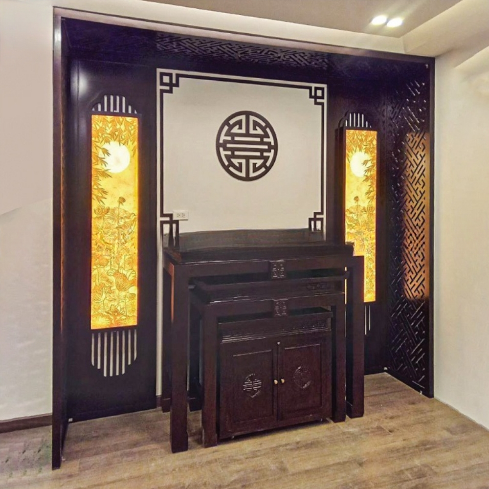 Các mẫu bàn thờ gia tiên đơn giản đẹp 1 tầng, 2 cấp, 3 cấp 28 Bàn thờ gia tiên đẹp hiện đại tinh tế số 3