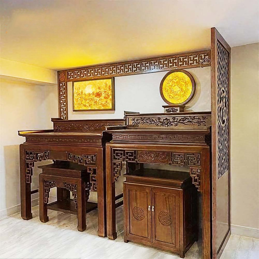 Các mẫu bàn thờ gia tiên đơn giản đẹp 1 tầng, 2 cấp, 3 cấp 48 Bàn thờ gia tiên đứng số 1