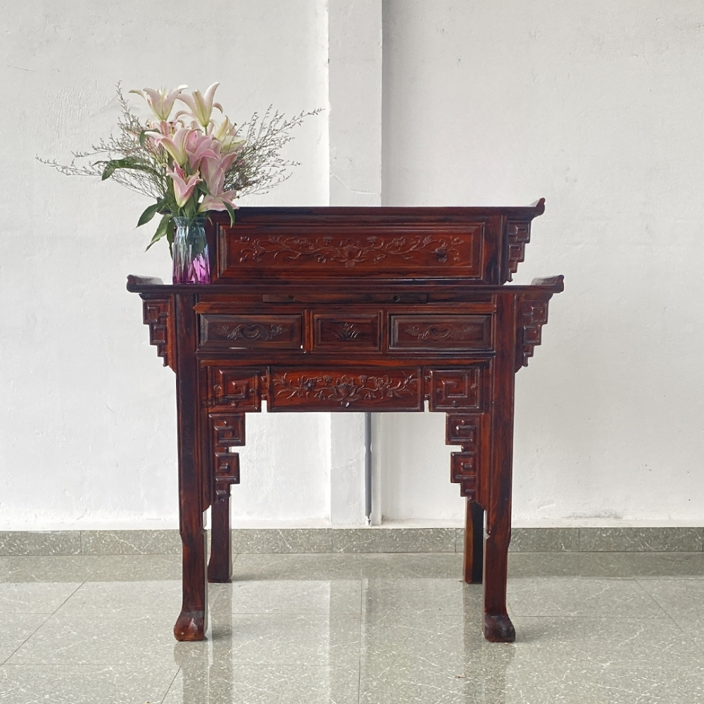 Các mẫu bàn thờ gia tiên đơn giản đẹp 1 tầng, 2 cấp, 3 cấp 5 Bàn thờ gia tiên nhỏ số 1