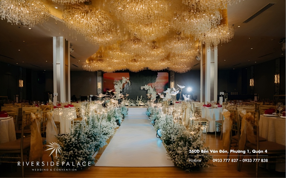TOP 20+ Nhà hàng tiệc cưới TPHCM đẹp, sang trọng, nổi tiếng 5 Nhà hàng tiệc cưới sang trọng Riverside Palace là nhà hàng tiệc cưới 5 sao tphcm