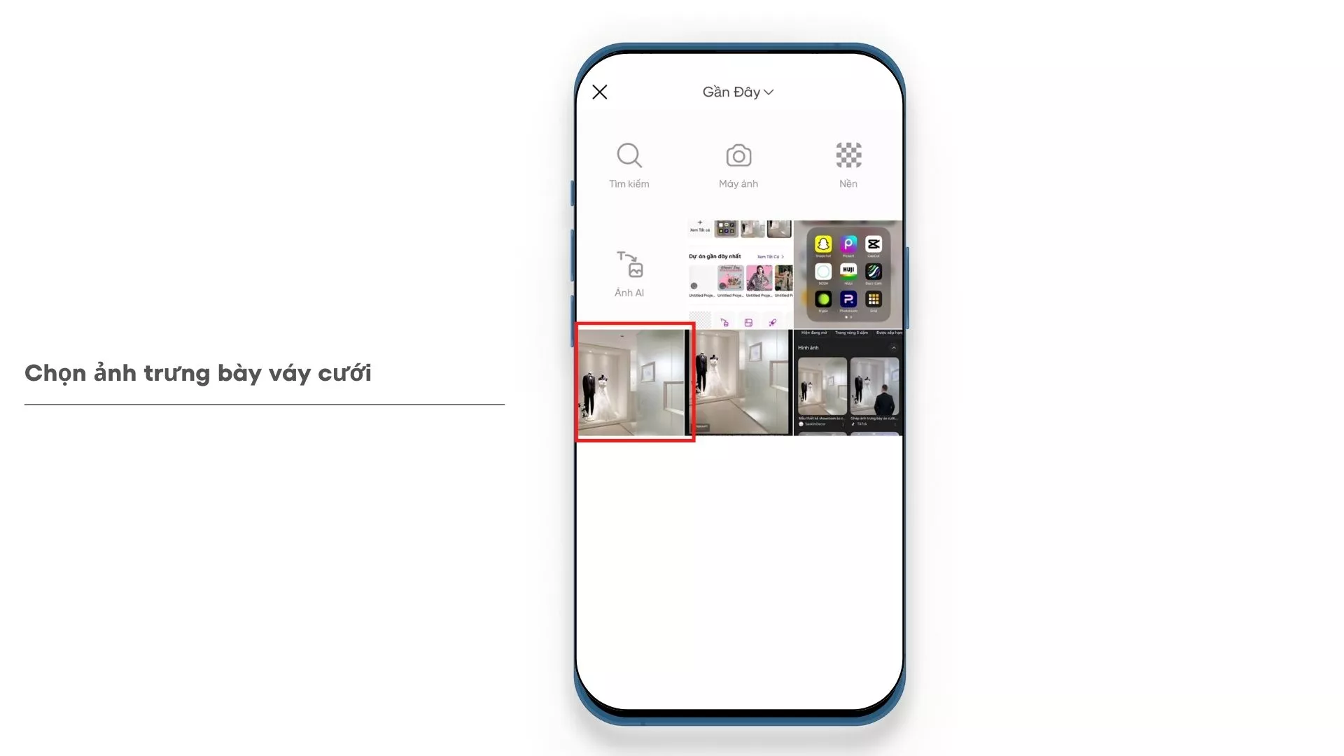 Hướng dẫn ghép trend ảnh trưng bày áo cưới cùng Picsart