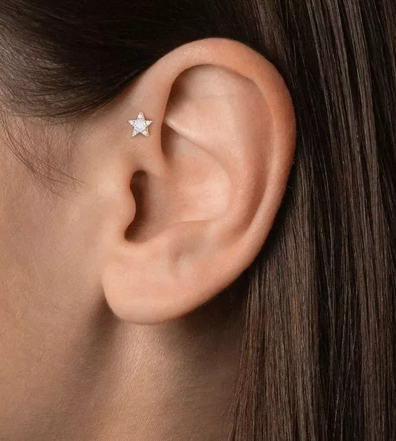 Vị trí xỏ khuyên tai - xỏ vành trước