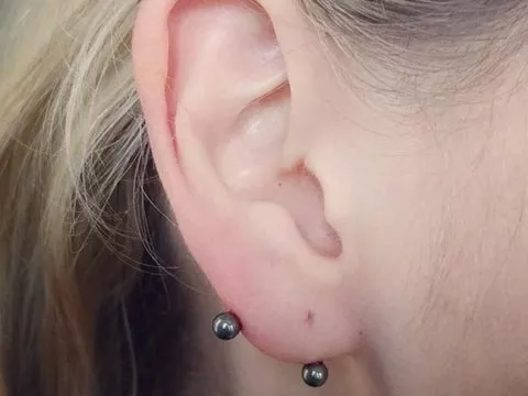 Vị trí xỏ khuyên tai - xỏ lỗ đúp ngược