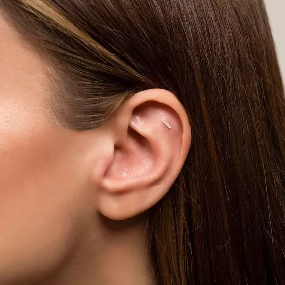 Vị trí xỏ khuyên tai - xỏ vị trí Flat