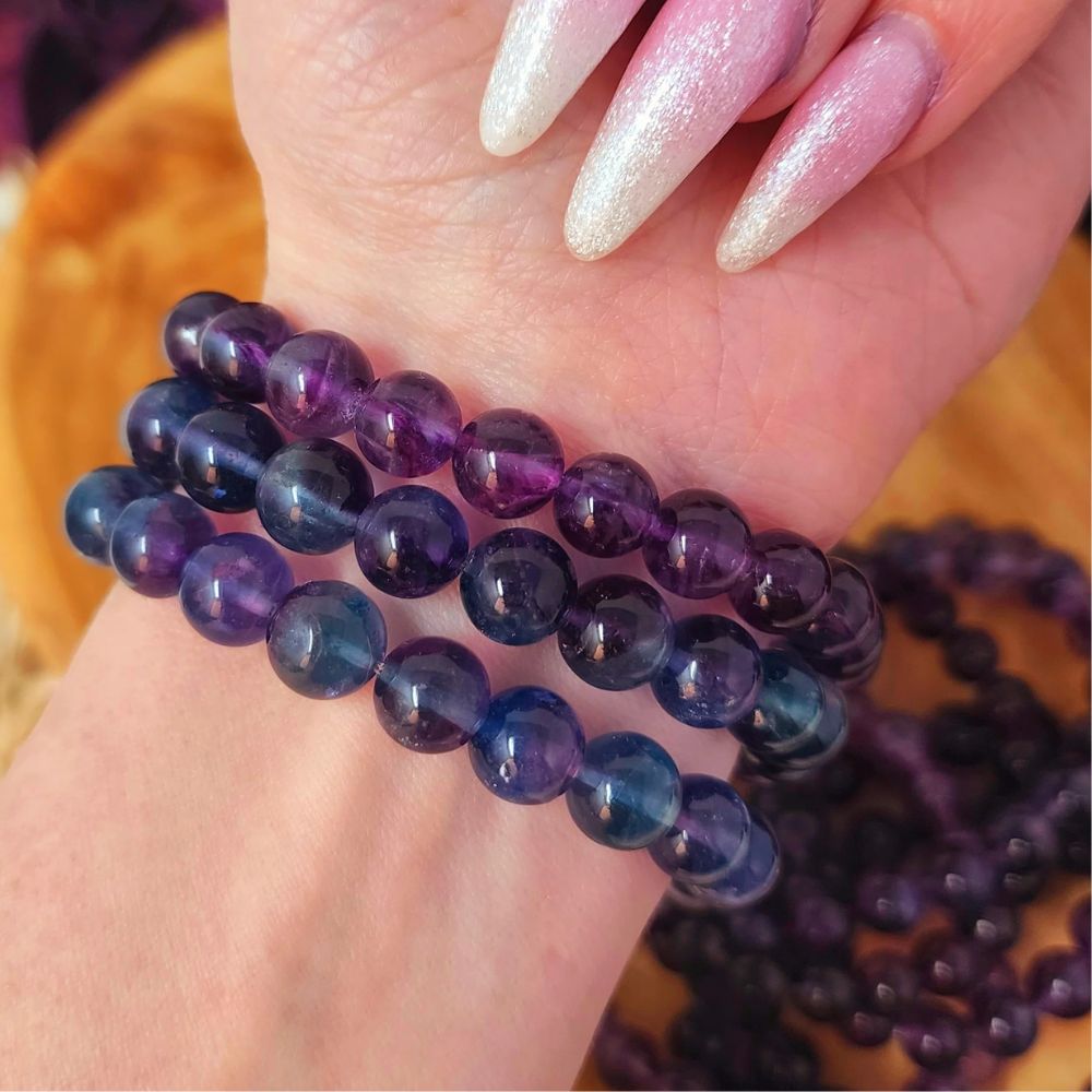 Ứng dụng đá fluorite trong phong thủy và cuộc sống là gì - Vòng tay đá Fluorite