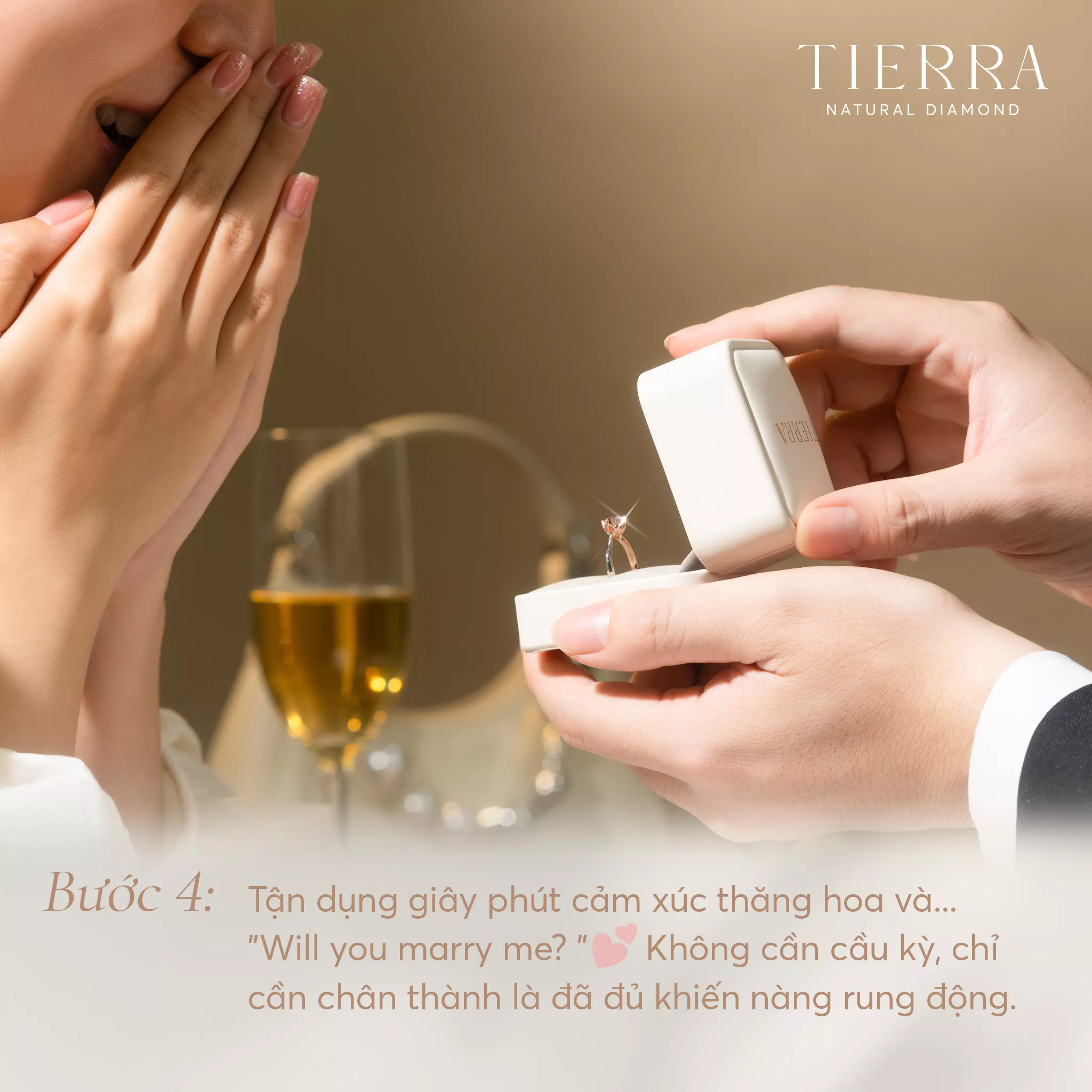 Cầu hôn bạn gái bước 4: Ngỏ lời cầu hôn chân thành đến nàng