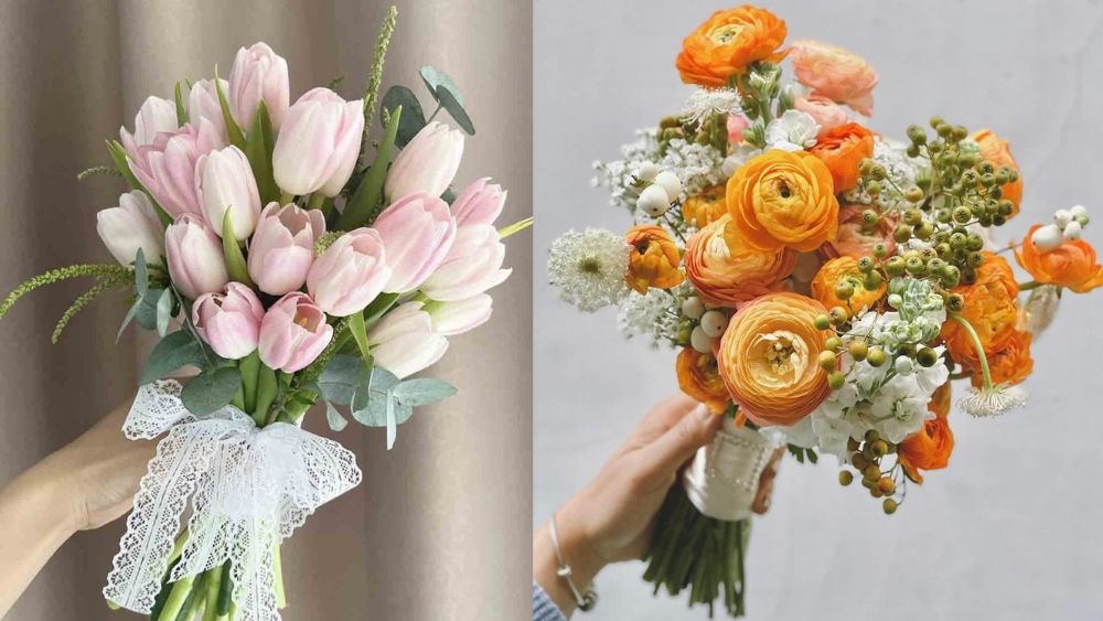 Hoa cưới cầm tay dáng ngắn (kiểu Posy) - 7 kiểu hoa cưới cầm tay cô dâu kinh điển cho ngày cưới