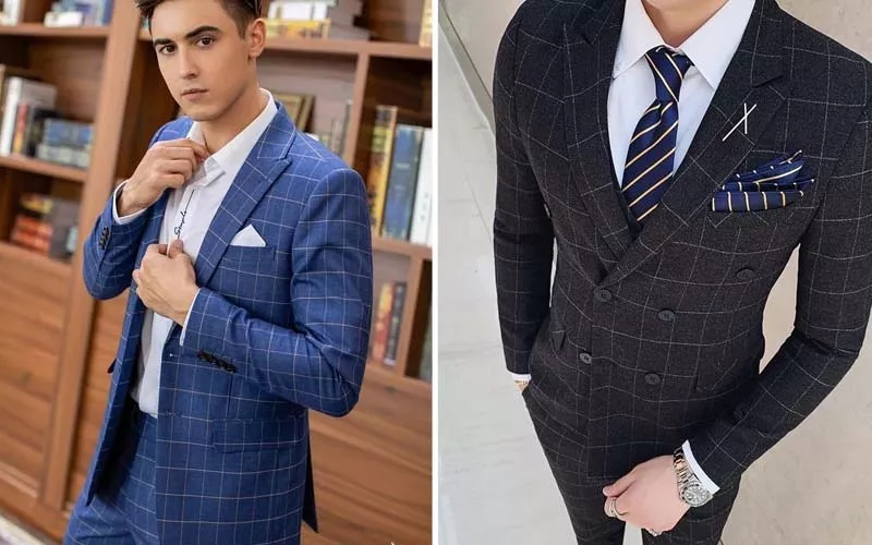 Vest chú rể kẻ dọc