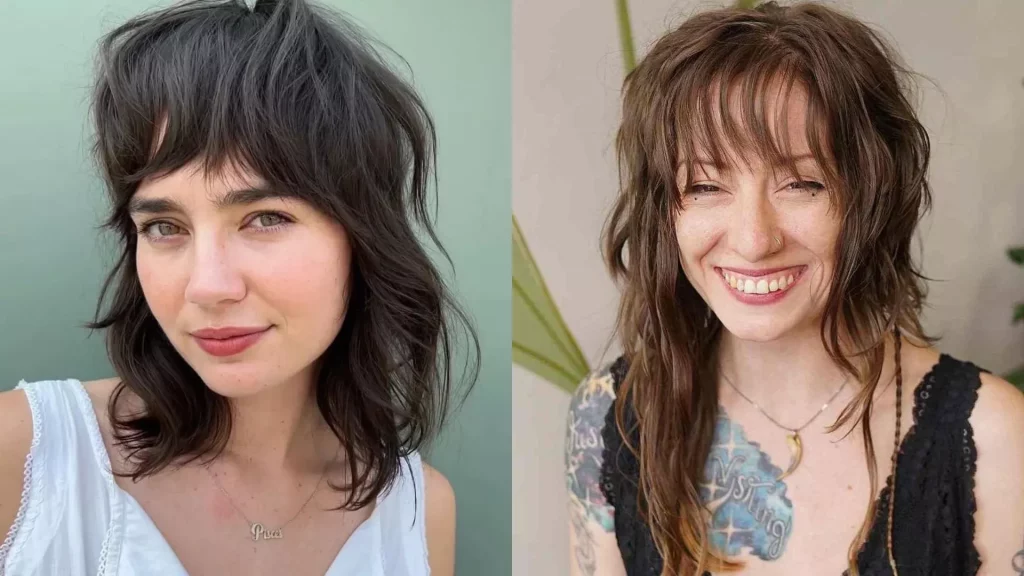 Asymmetrical Bangs Wolf Cut - kiểu tóc bất đối xứng và tạo phồng phần trên đầy phong cách
