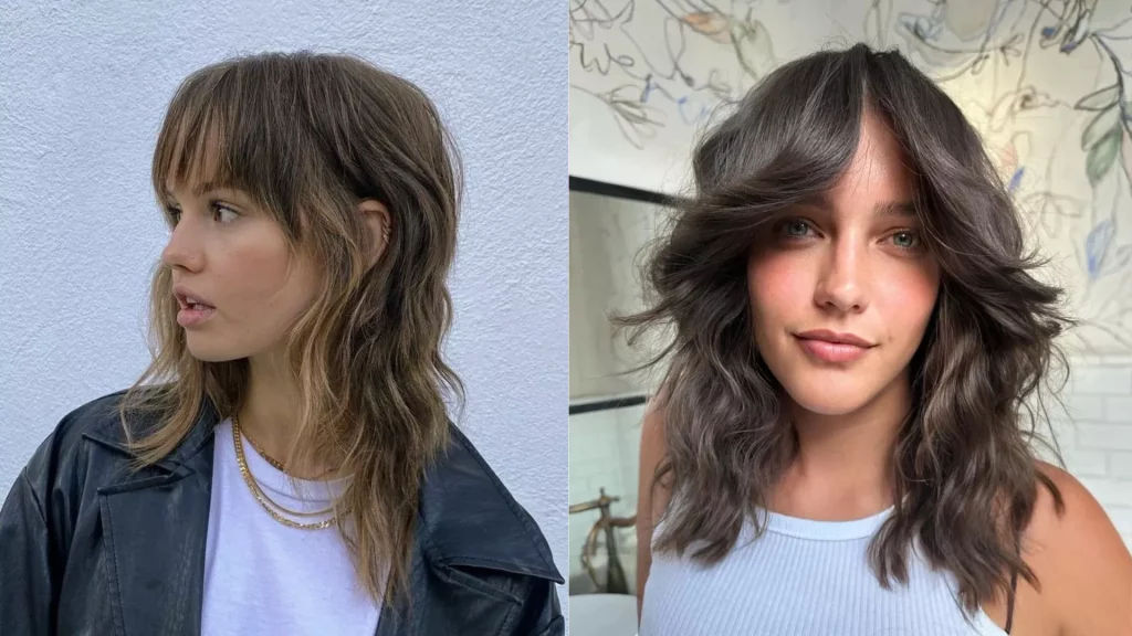 Kiểu tóc Textured Wolf Cut với kết cấu tóc dày và sống động.