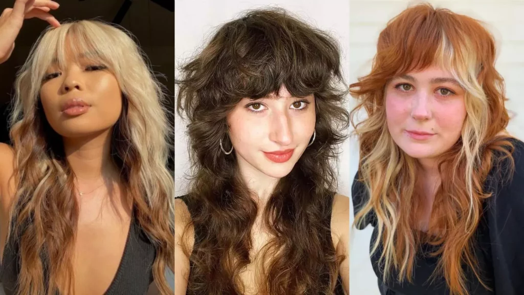 Một kiểu tóc Wolf Cut với độ phồng lớn, tạo sự bồng bềnh và nổi bật.