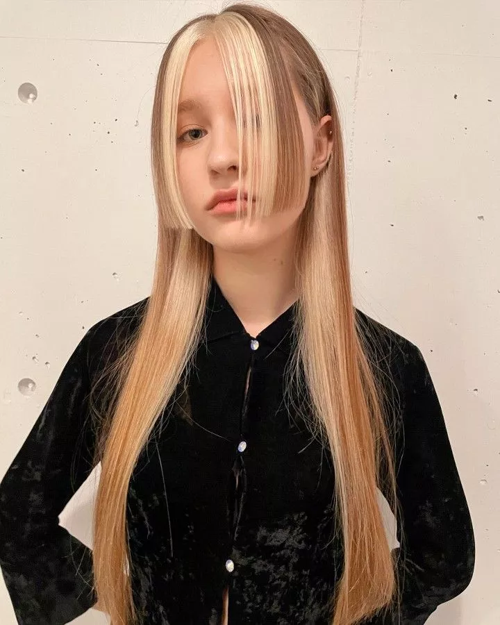 Tóc mái Hime nhuộm