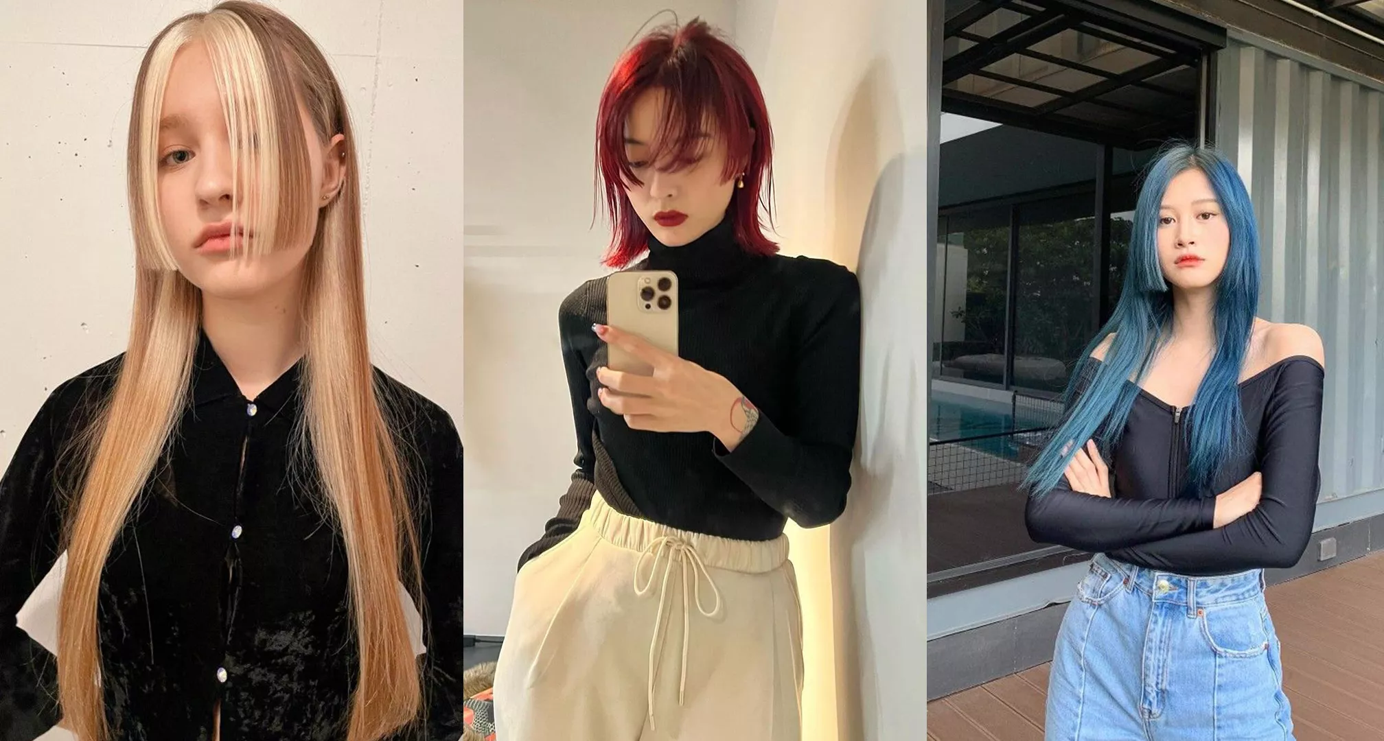Tóc mái Hime nhuộm