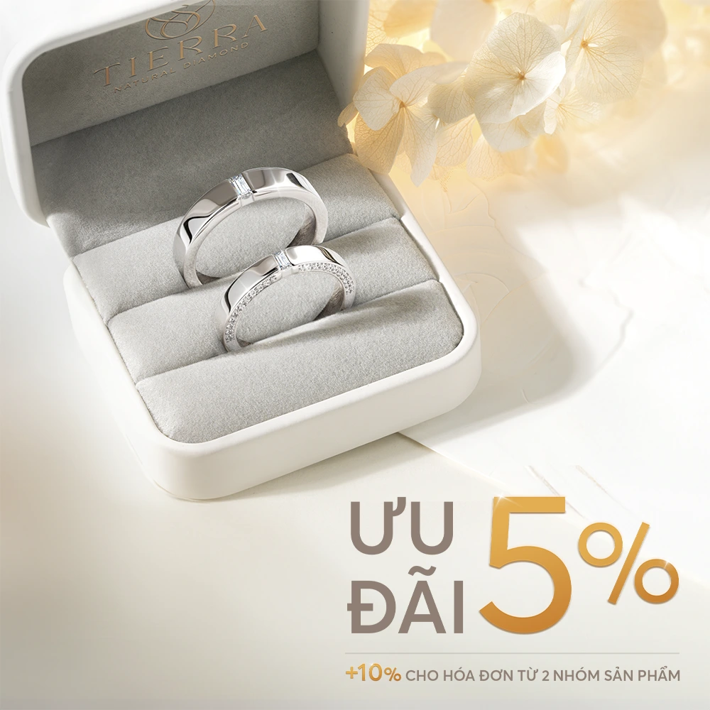 Khuyến mãi nhẫn cưới tháng 3