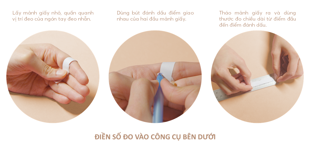 Cách nhanh nhất để đo size nhẫn - Tierra