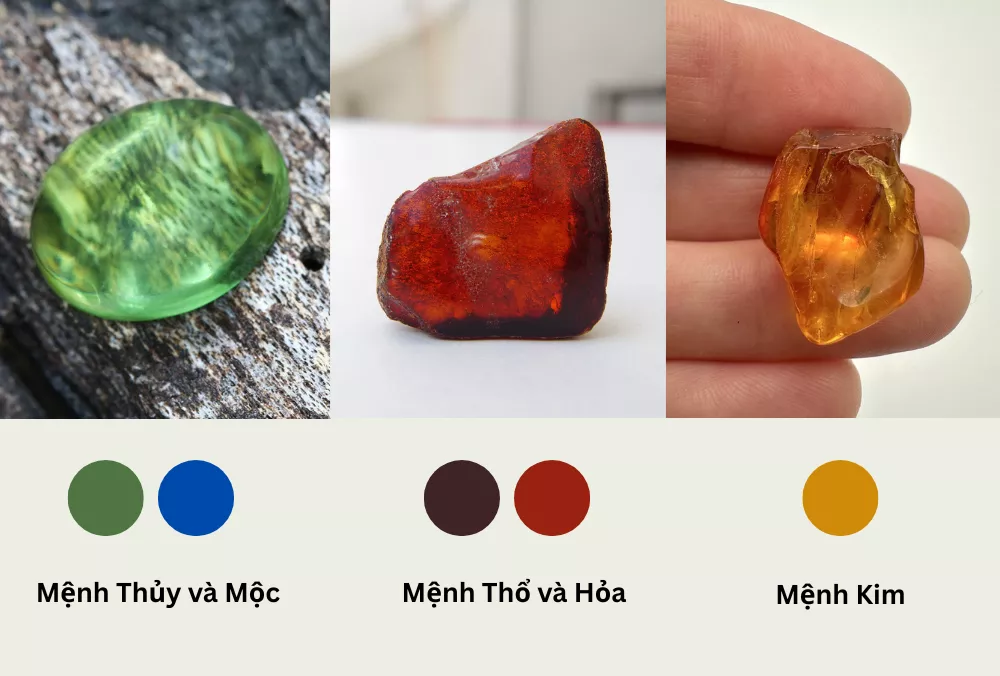 Mỗi mệnh khác nhau đều có loại đá hổ phách phù hợp