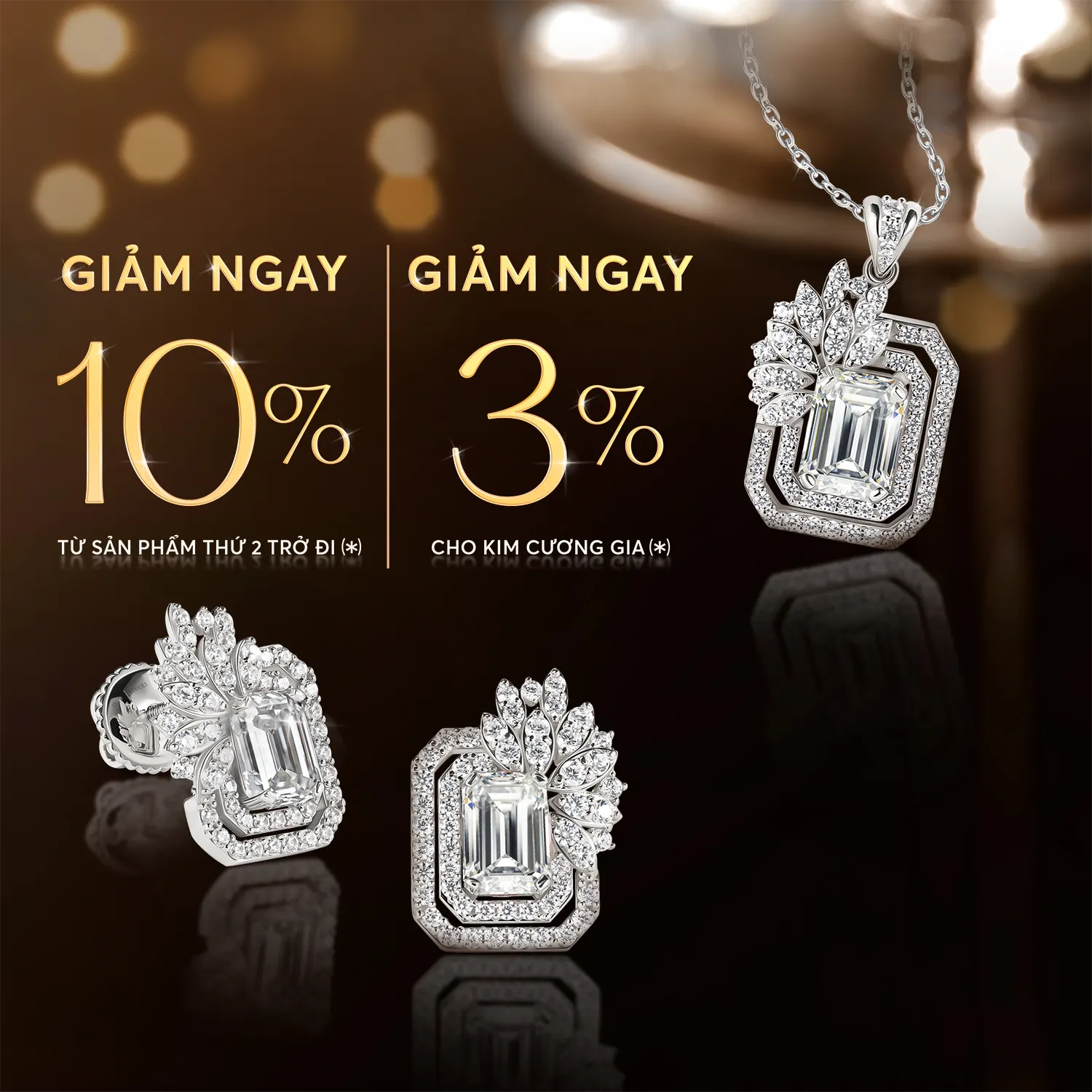 Khuyến mãi trang sức kim cương tháng 3