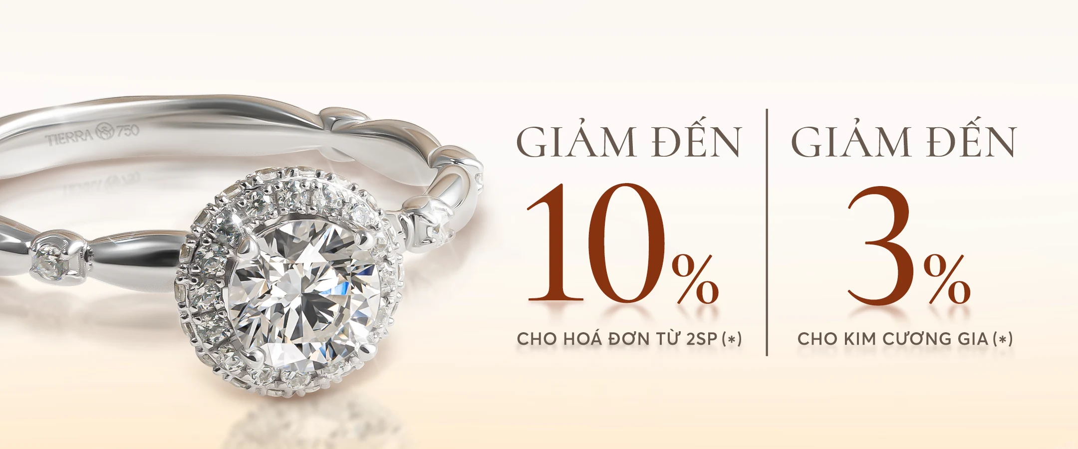 Khuyến mãi nhẫn cầu hôn tháng 3