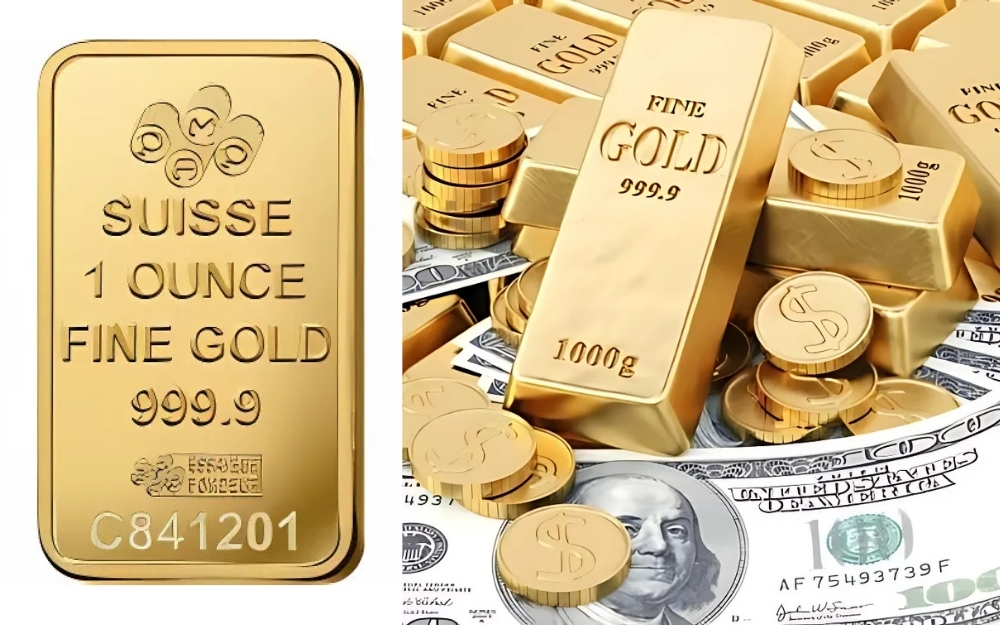 Hiện nay, giá 1 ounce vàng bằng 2,888.11 USD