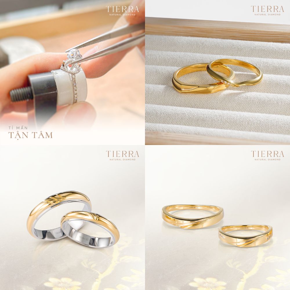 Các yếu tố ảnh hưởng đến giá cả nhẫn cưới vàng tây