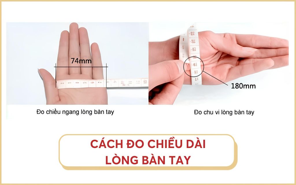 Cách đo size vòng cổ tay bằng cách đo chiều dài lòng tay
