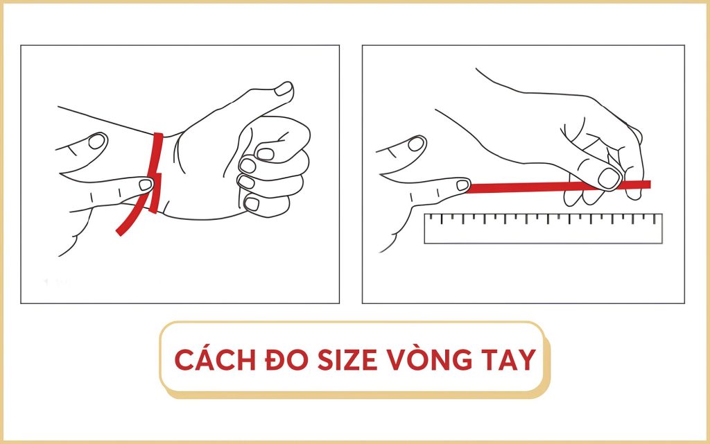 Cách đo ni vòng tay bằng thước dây, giấy hoặc chỉ