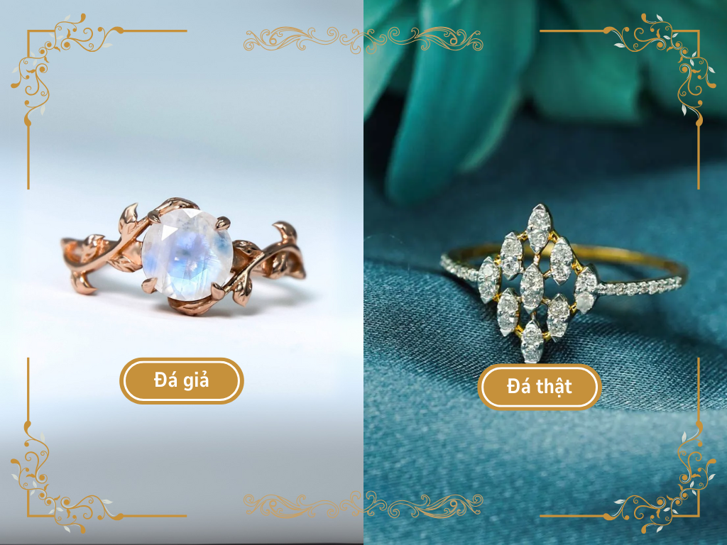 Đá giả thiếu độ trong suốt như đá thật