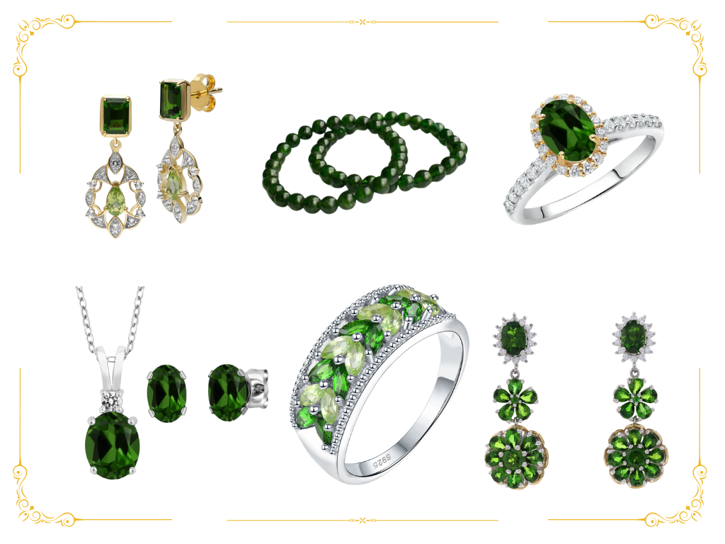Những mẫu trang sức làm từ Diopside