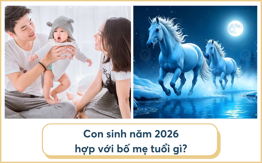 Sinh con năm 2026 hợp với bố mẹ tuổi gì nhất?