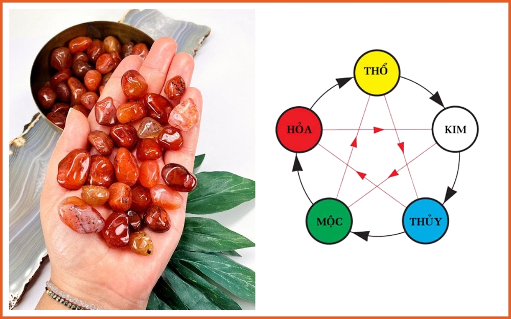 Đá Carnelian Hồng ngọc tủy hợp mệnh gì?