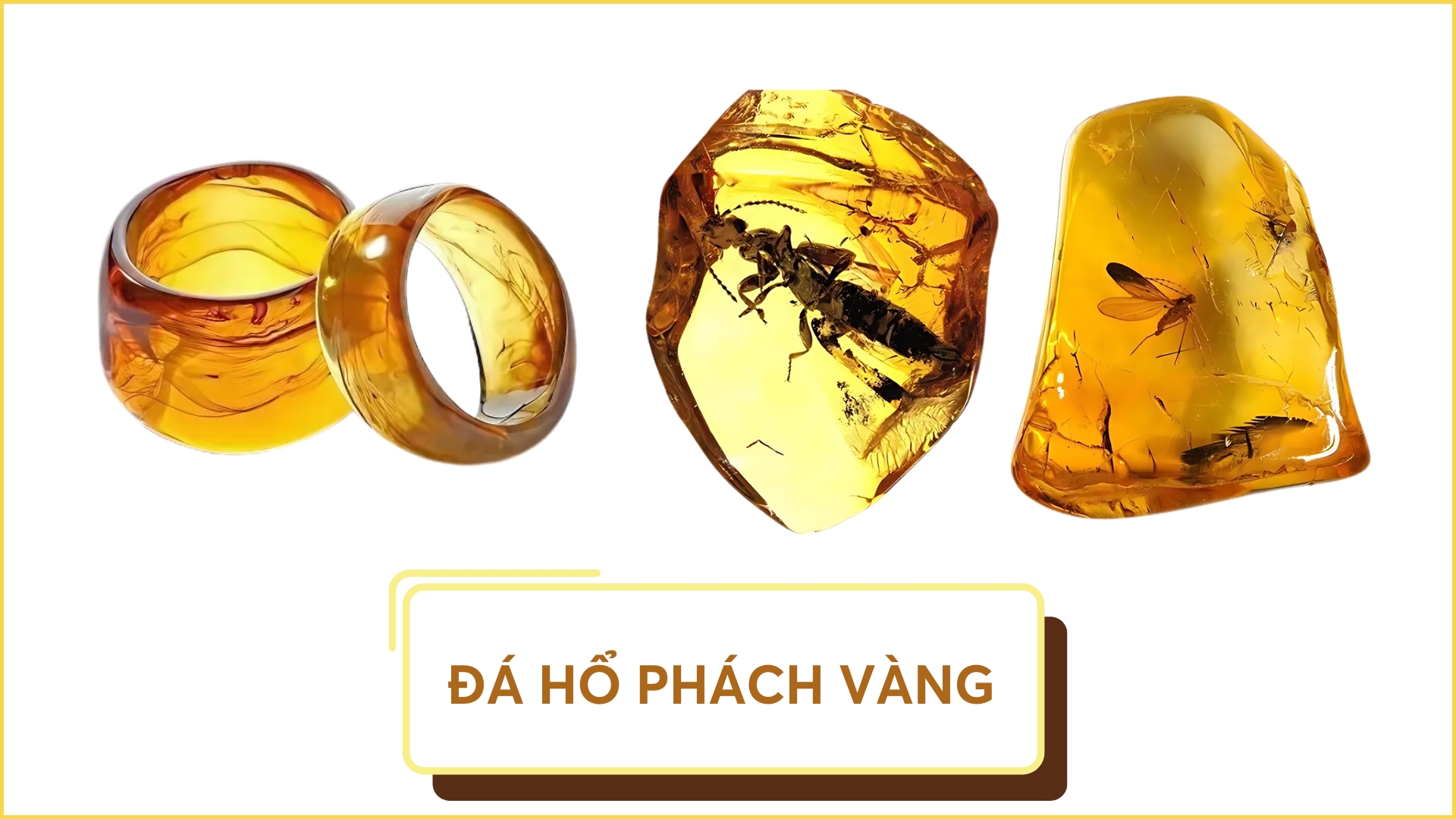 Đá hổ phách vàng