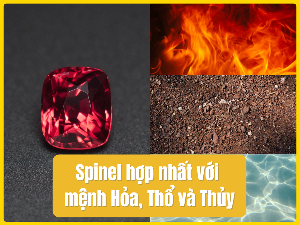Mệnh Hỏa, Thổ và Thủy nên dùng Spinel