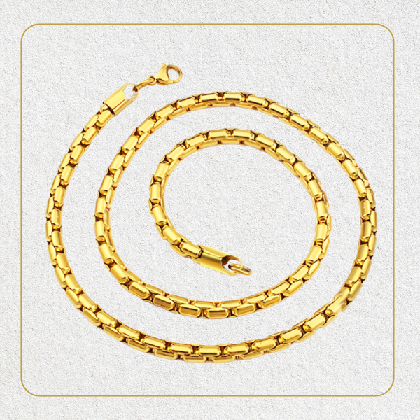 Dây chuyền xoắn tròn vàng 18k
