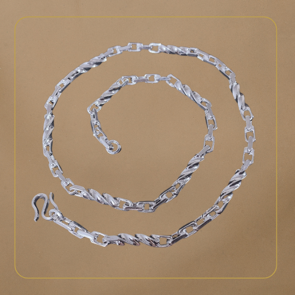 Dây chuyền xoắn vuông bạc