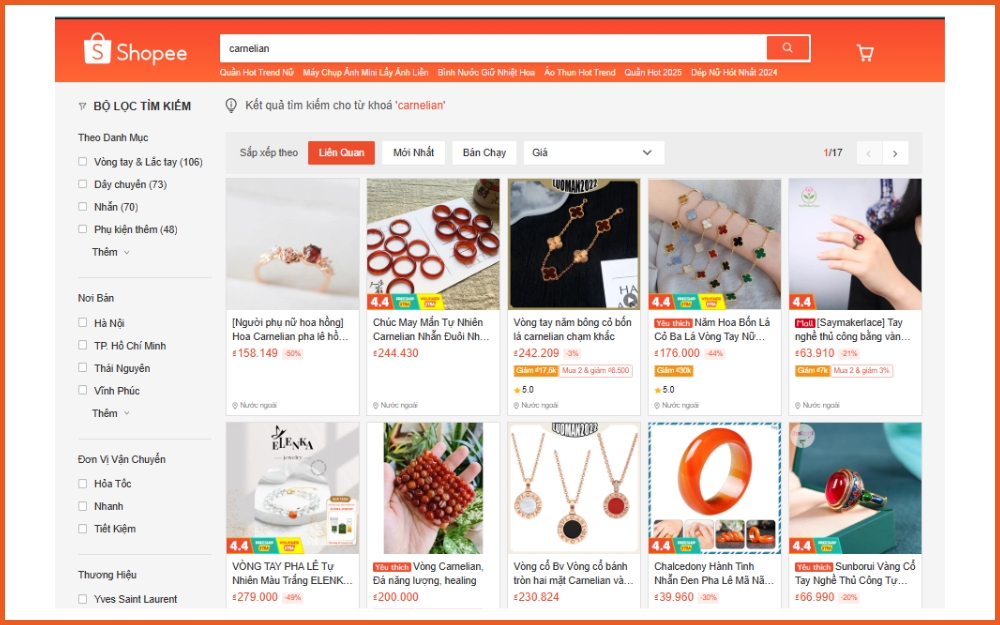 Đá Carnelian giá bao nhiêu trên thị trường hiện nay?