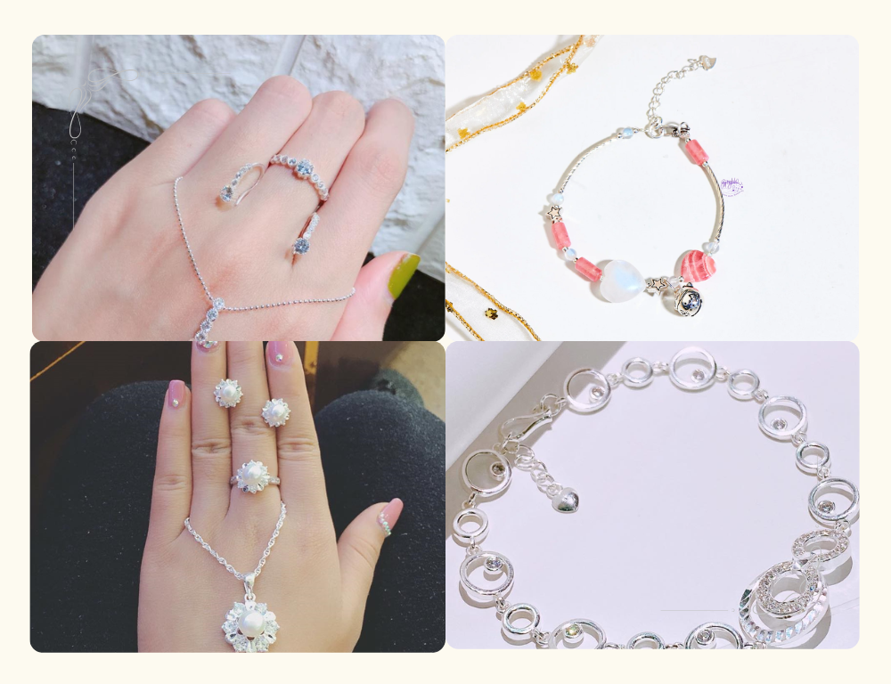 Những mẫu trang sức bạc 950 cho nữ