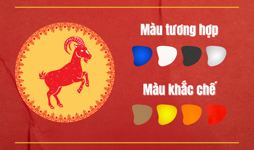 Màu sắc hợp và kỵ với tuổi Đinh Mùi