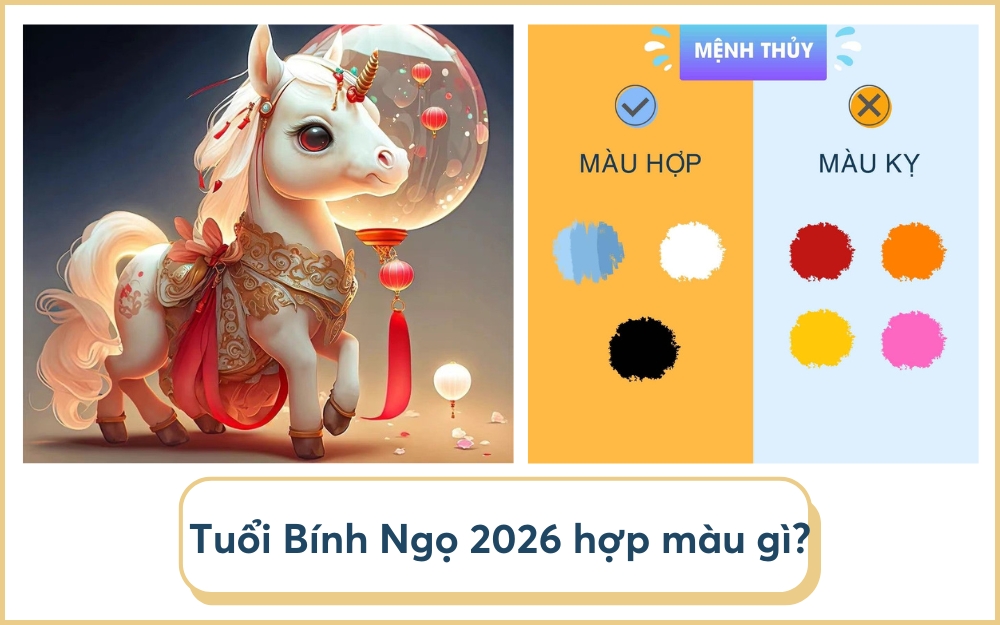 Bé sinh 2026 mệnh gì hợp màu gì?